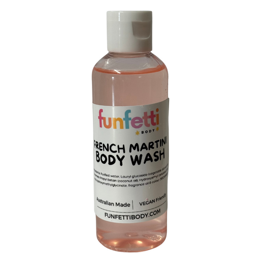 French Martini body was handmade by Funfetti Body. Vegan friendly.