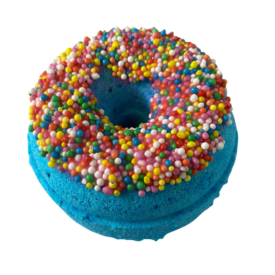 Level up your bathing with one of our donut bath bombs by us 'Zabel Designs'. All 100% Australian handmade, vegan friendly & cruelty FREE. Drop into a warm-hot bath for an explosion of colour and smell.